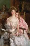 John Singer Sargent Mrs Fiske Warren (Gretchen Osgood) and Her Daughter Rachel (mk18) Spain oil painting reproduction